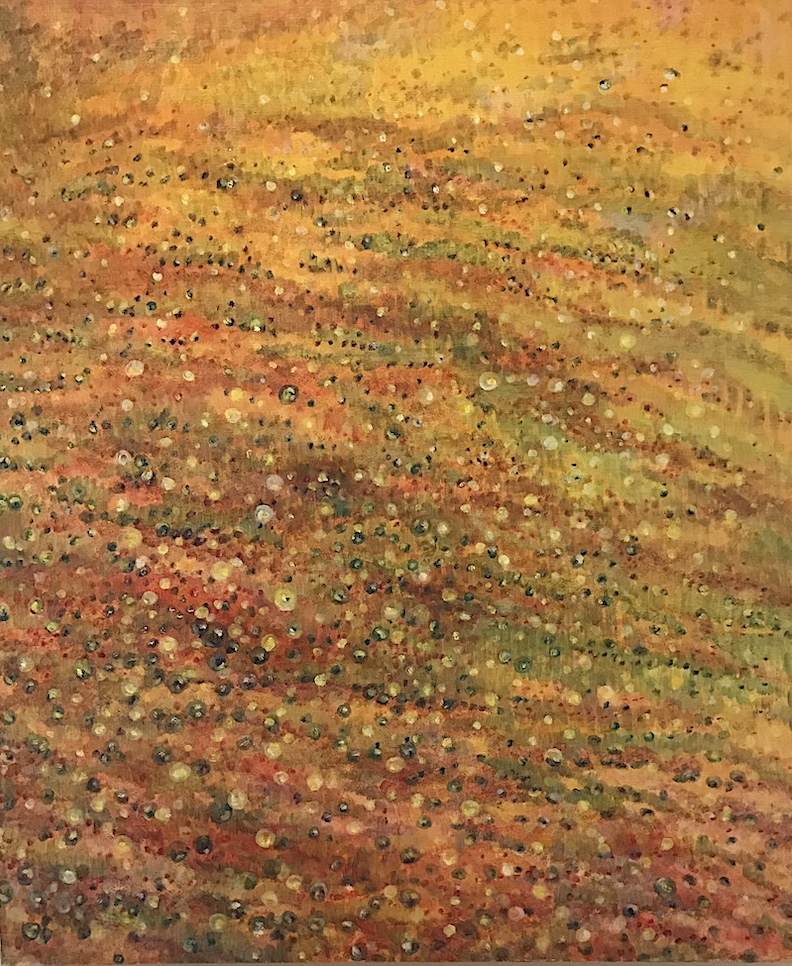 山の地面の気を描きました。